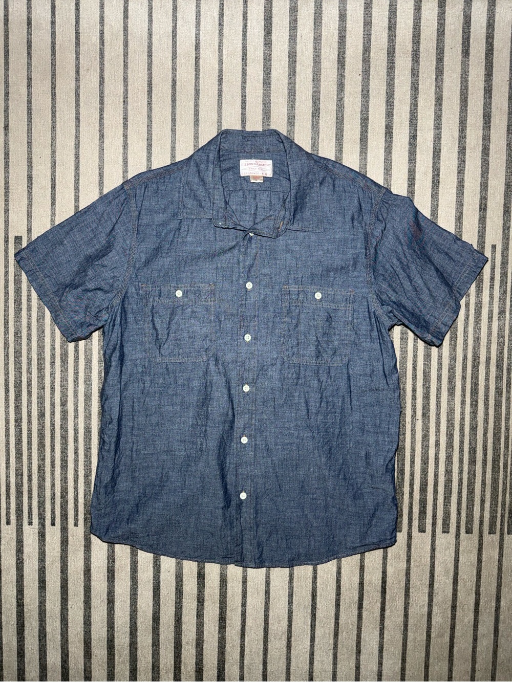 Filson Men's Short Sleeve Chambray Work Shirt